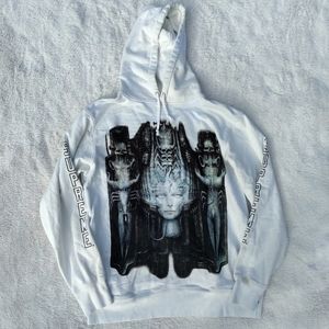 Supreme H. R. Giger Li-ii Hooded Sweatshirt Hoodie White Size Extra Large FW14
